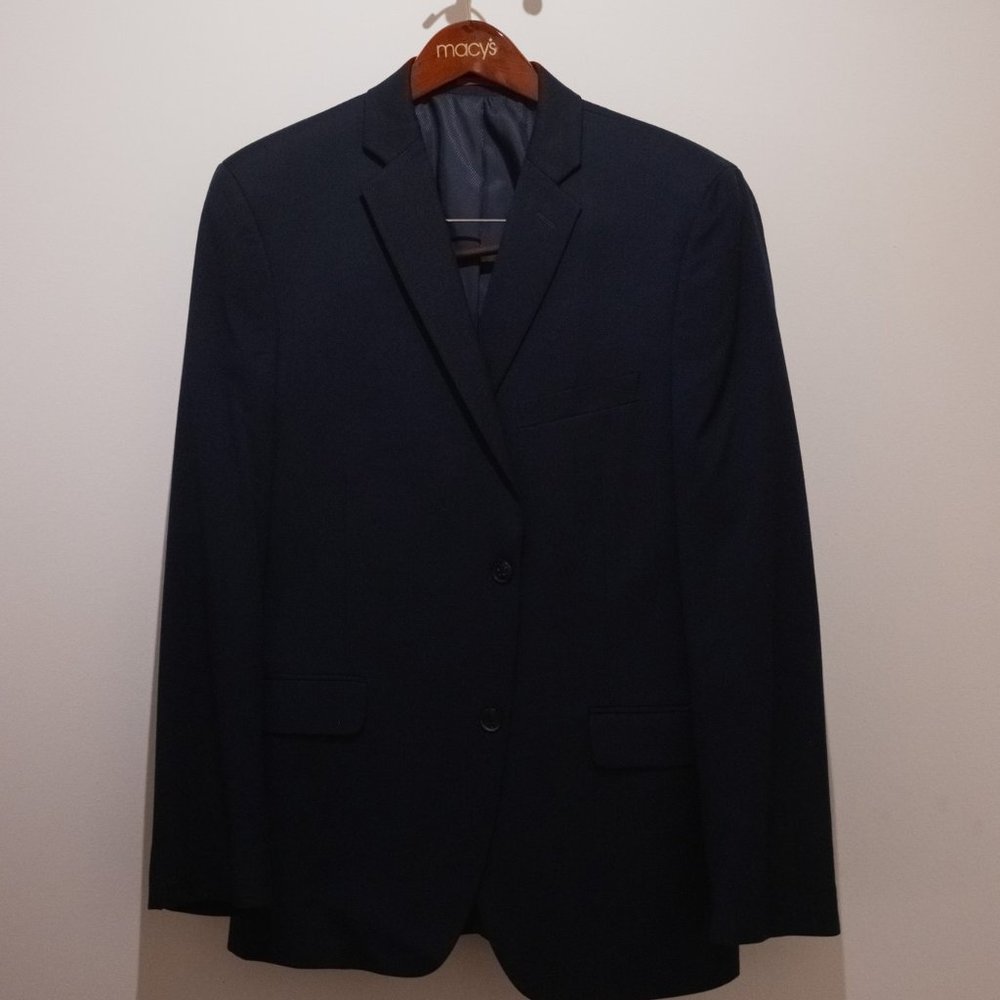 Alfani Slim Fit Suit Jacket 40R, Navy Blue
